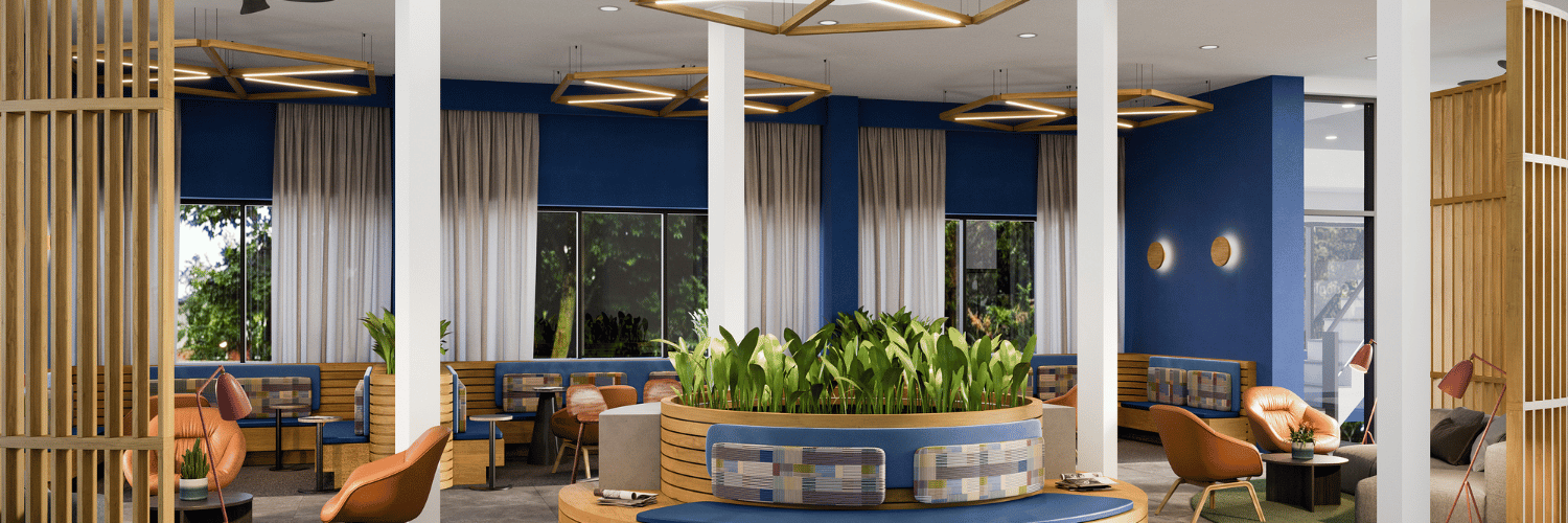 Rendering of The Lounge at The Pavilion at York Mills & Leslie.